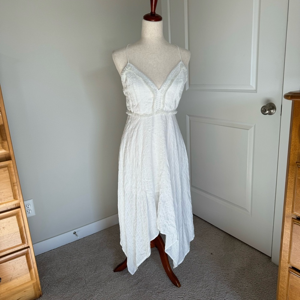 White Flowy Boho Dress